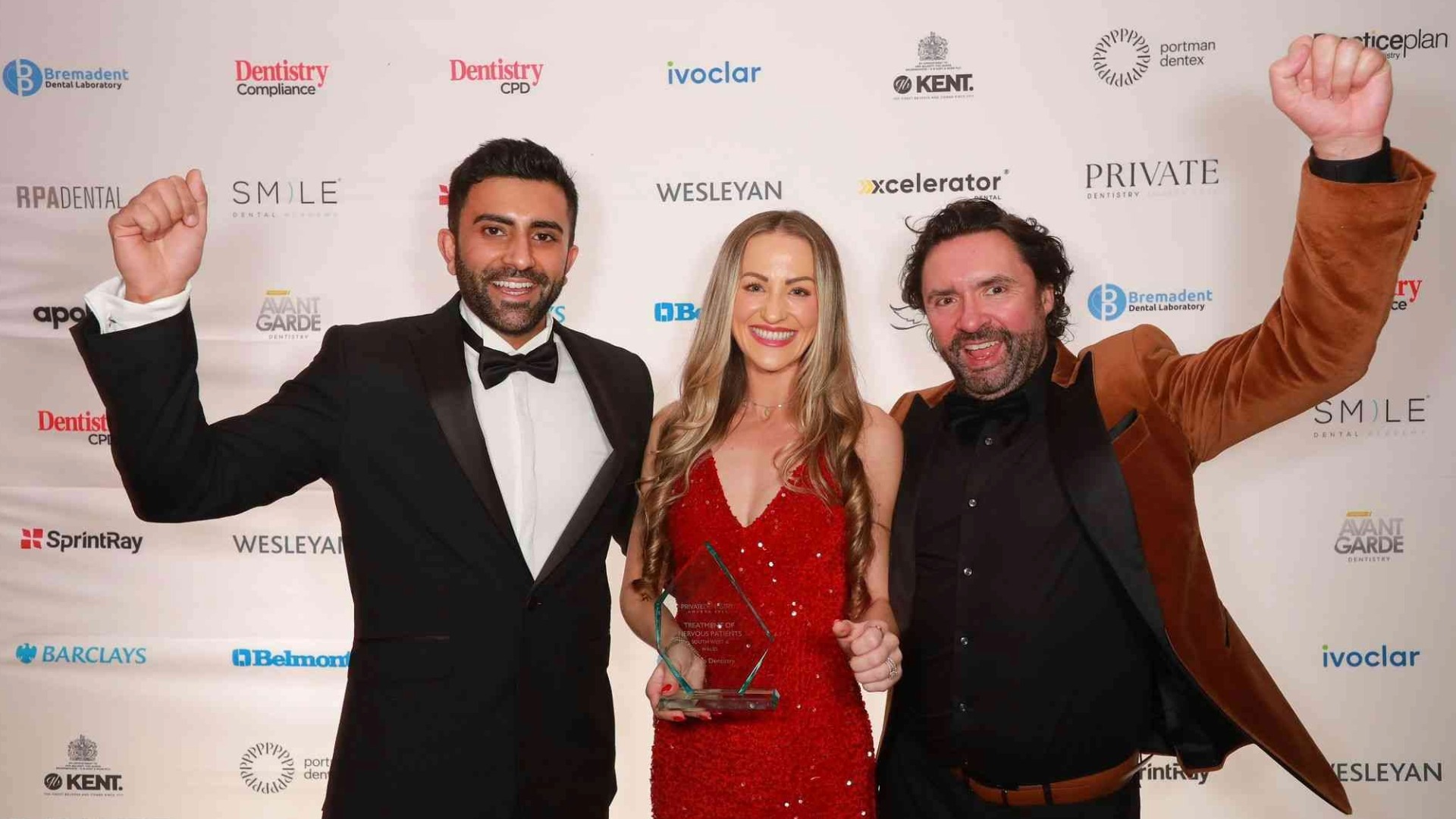 Fusion Dentistry Wins Award - Trio Celebrating